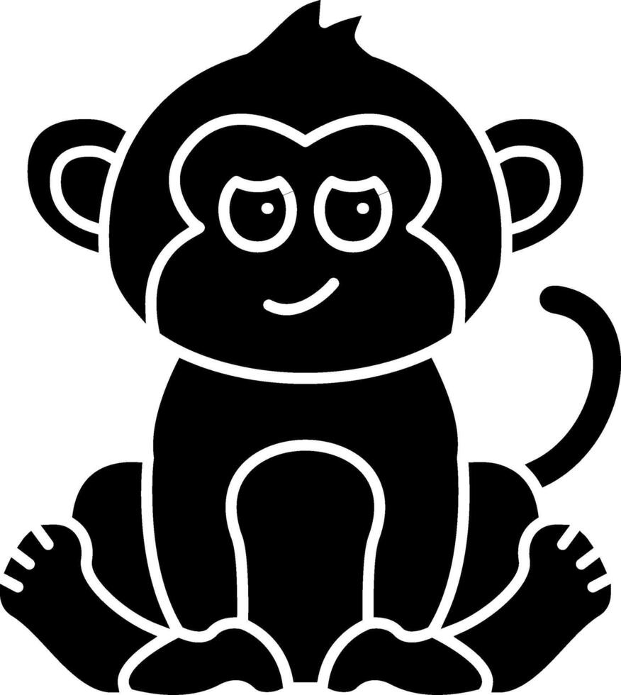 Monkey Rolling Its Eyes Solid vector