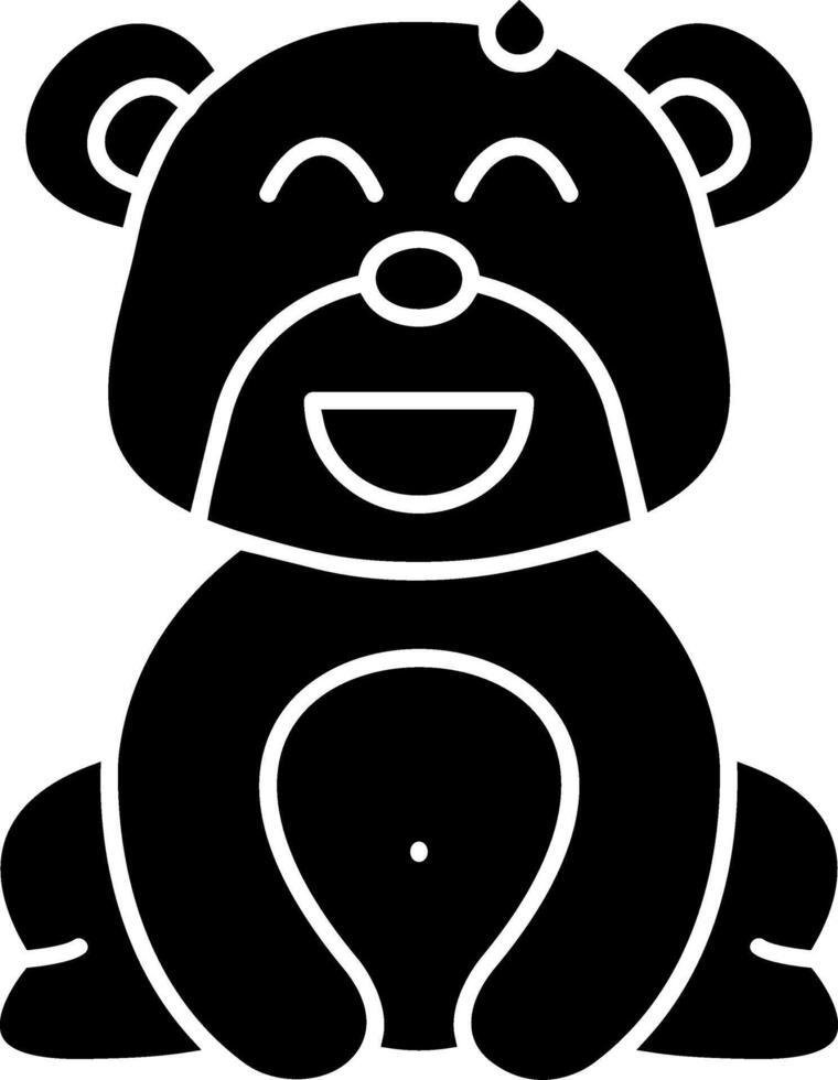 Tired Sleepy Bear Solid Design vector