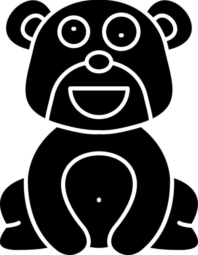 Crazy Bear Face Solid vector