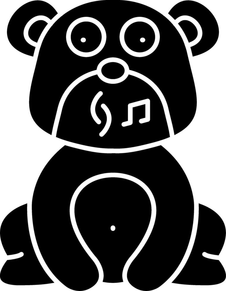 Whistling Bear Solid Design vector