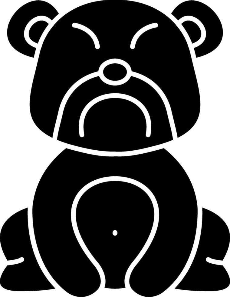 Upset Bear Expression Solid vector