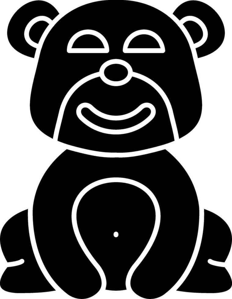 Bear Clown Makeup Solid vector