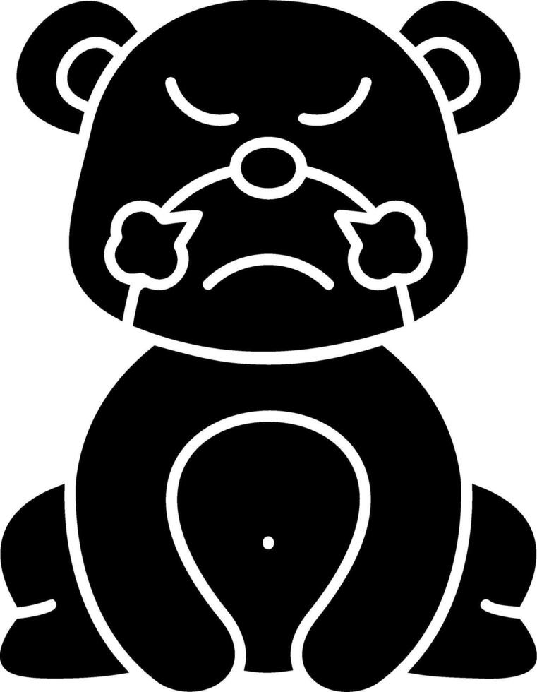Steaming Bear Mood Solid vector