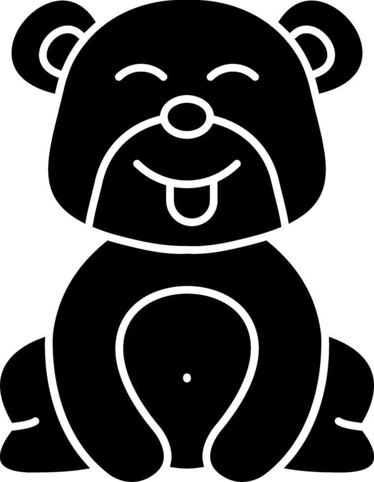 Sweet Mood Bear Solid Face vector