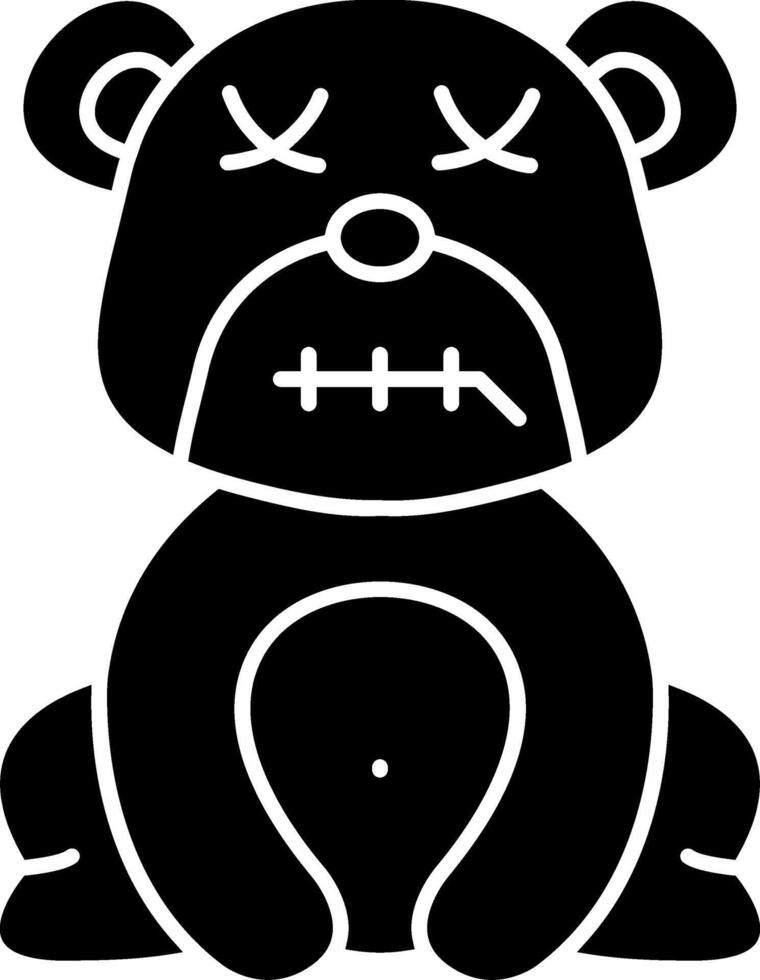 Zipper Mouth Bear Solid Expression vector