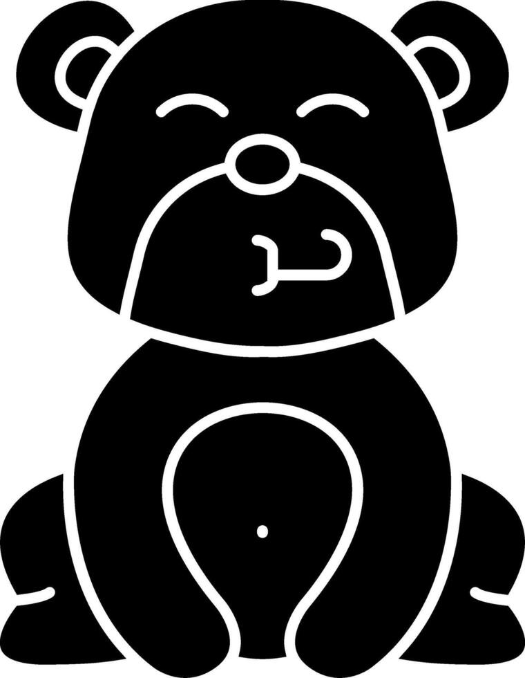 Congratulation Bear Face Solid Clipart vector