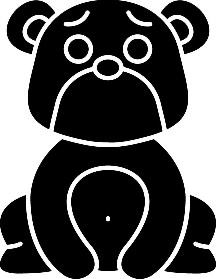 Eyeem Style Bear Solid Illustration vector
