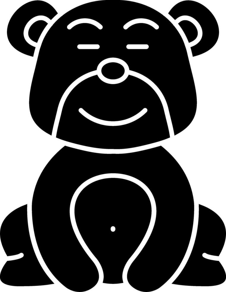 Happy But Relieved Bear Solid vector