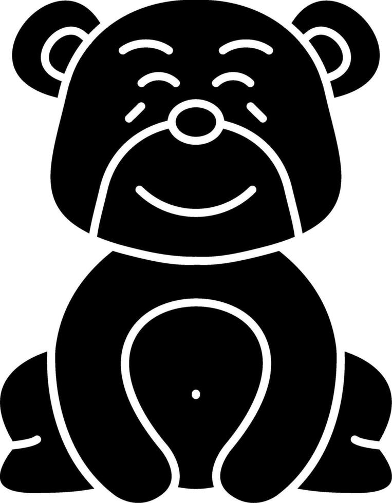 Extreme Joy Bear Solid Face vector