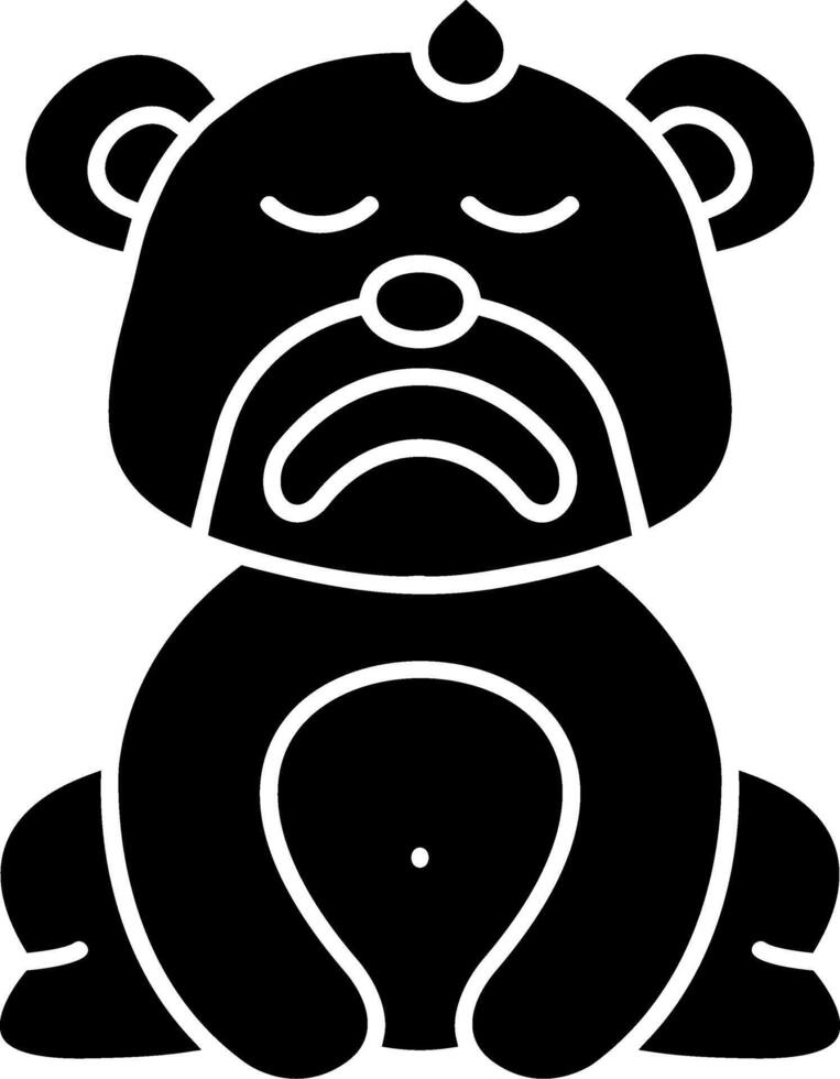 Hot Sweaty Bear Solid Icon vector