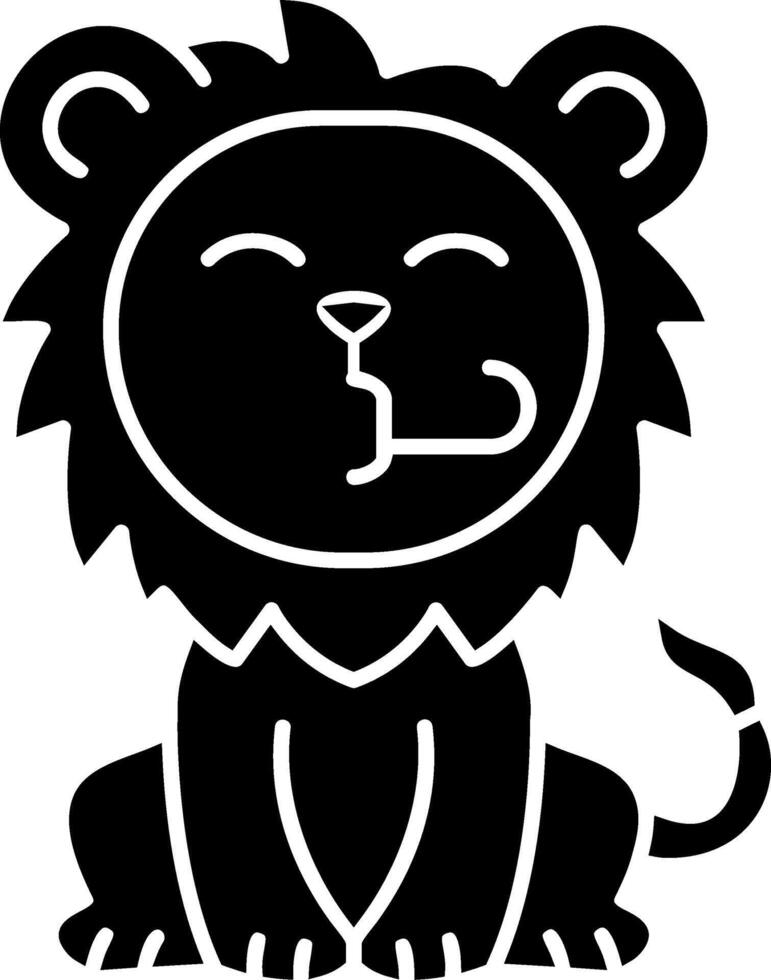 Lion Congratulation Smile Solid vector