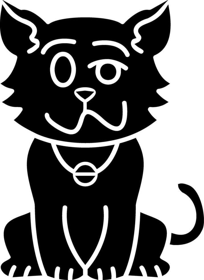 Drunk Cat Mood Solid Style vector