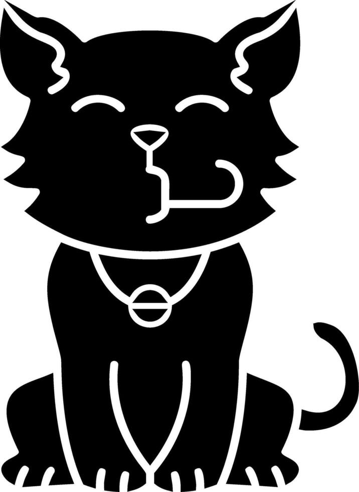 Cat Congratulations Solid vector