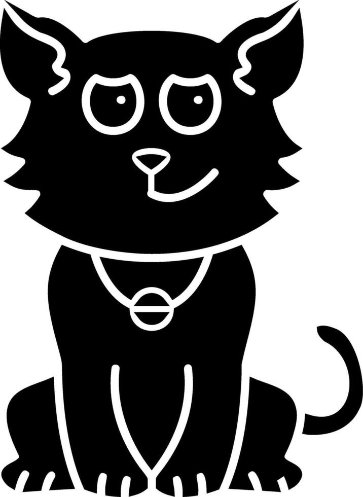 Cat Rolling Eyes Solid vector
