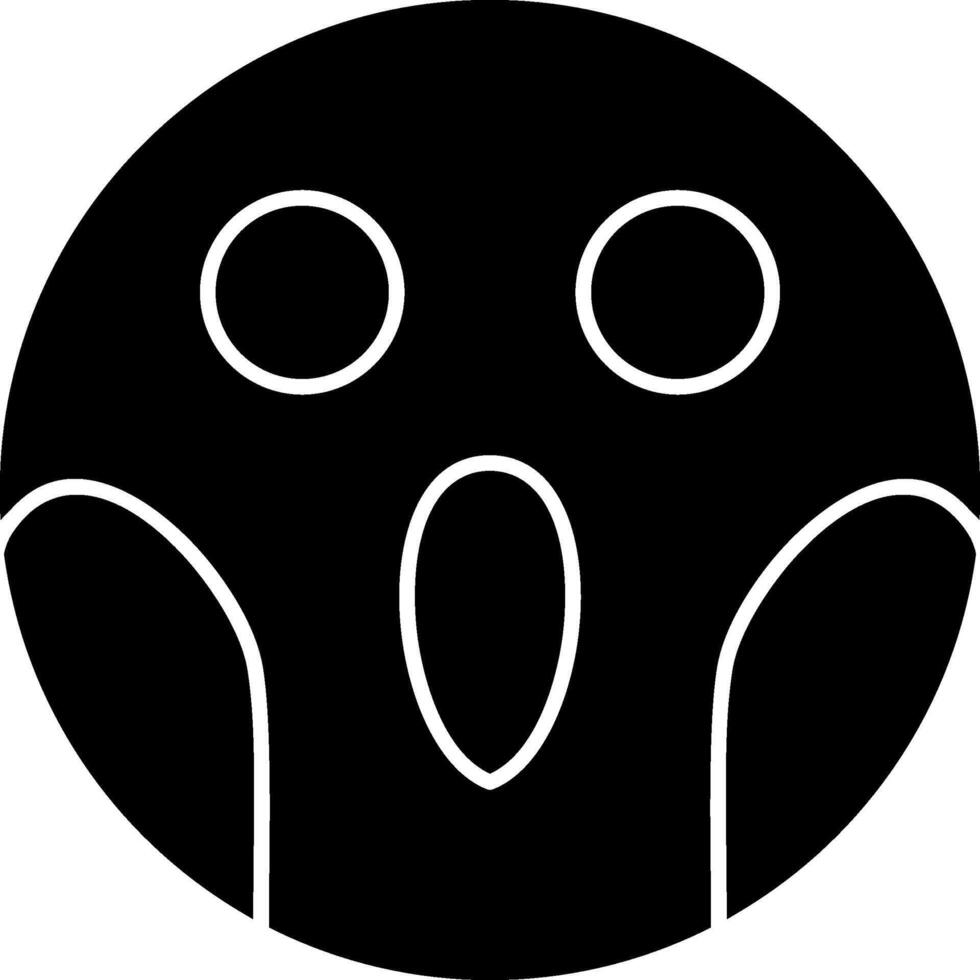 Shocked Emoji Reaction Solid vector