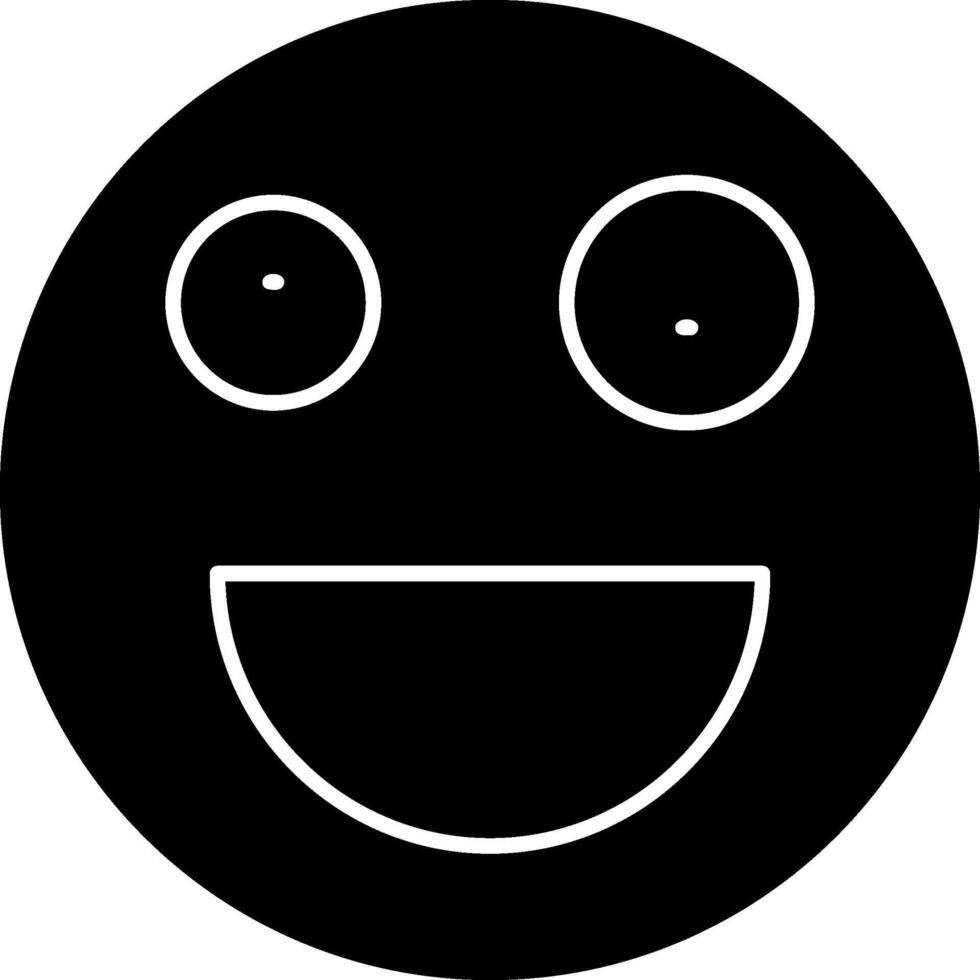 Crazy Face Expression Emoji Solid Style vector