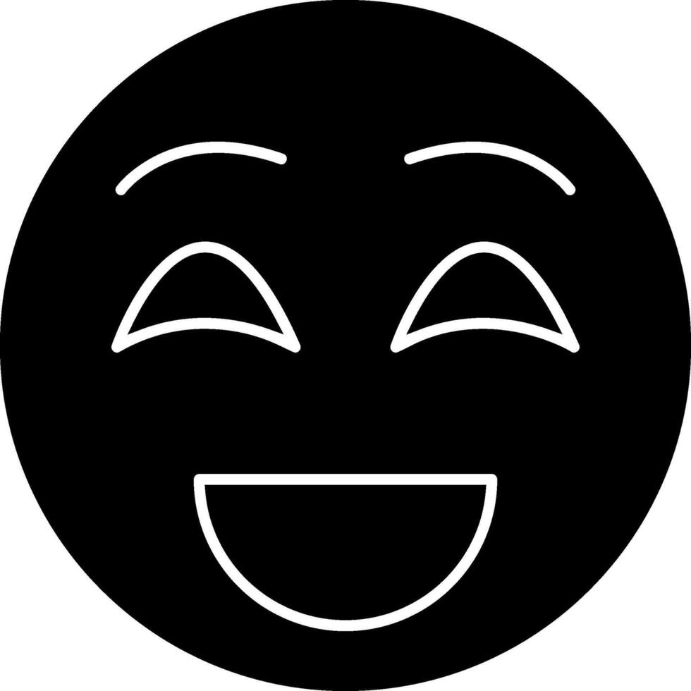Happy Smiling Emoji Solid Clipart vector