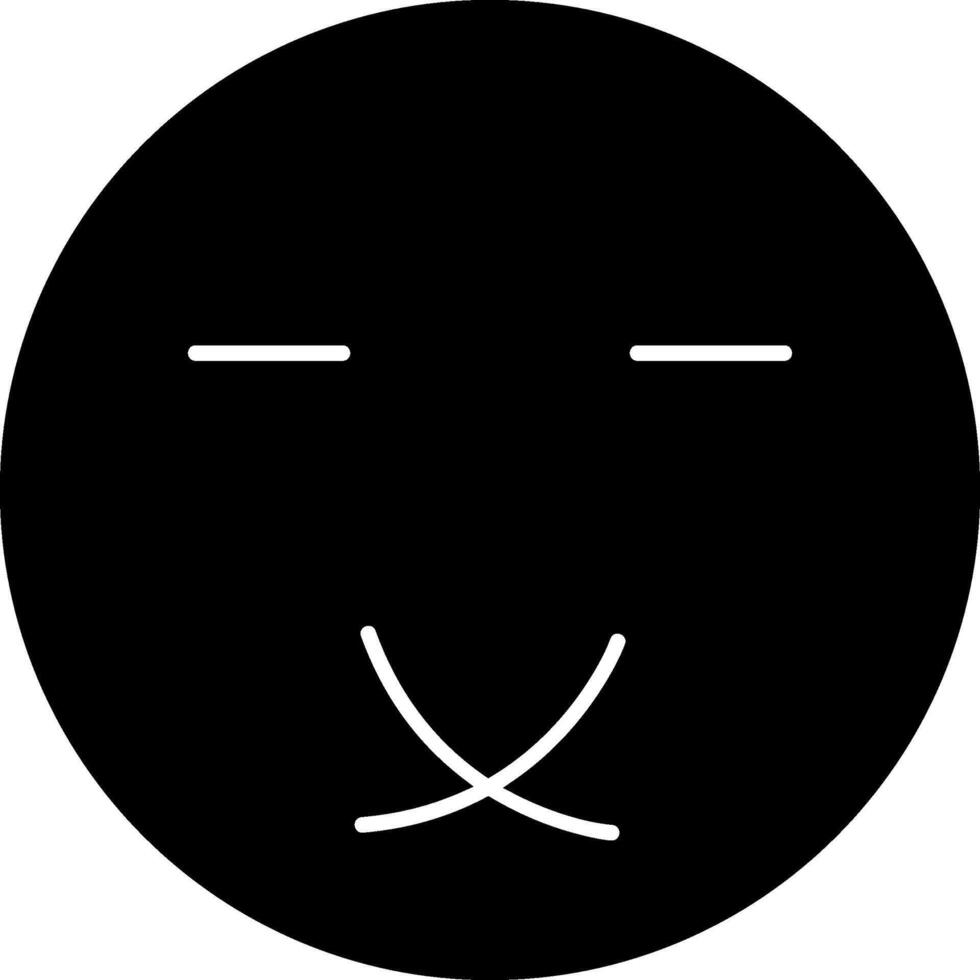 Muted Face Emoji Solid Artwork vector