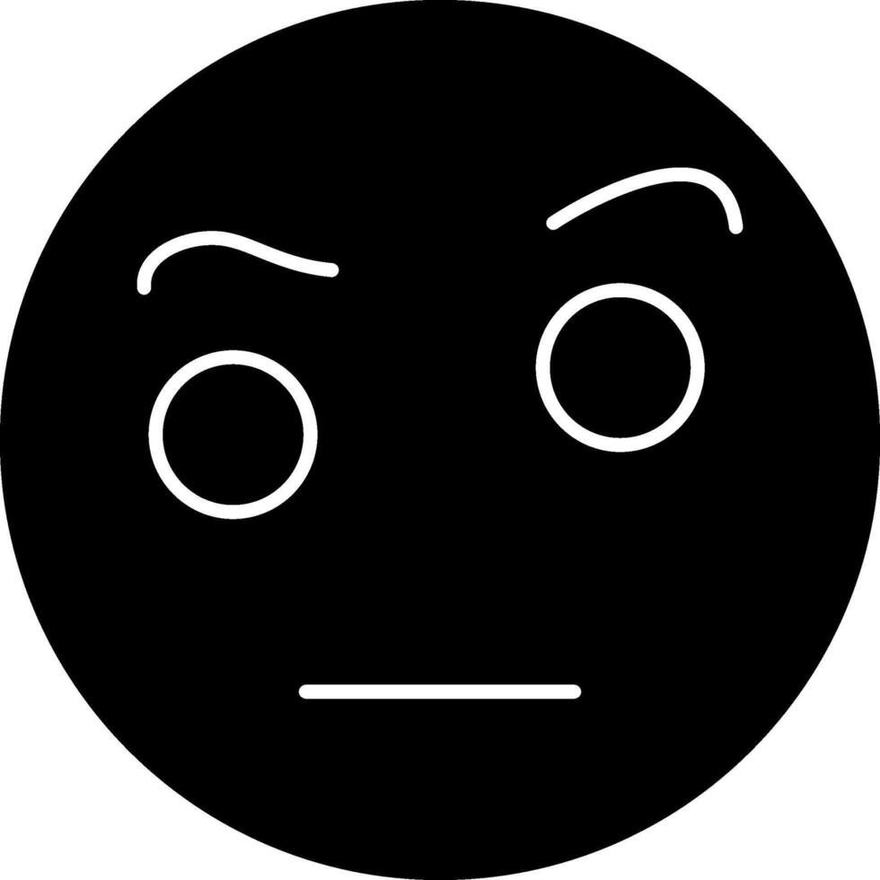 Eyebrows Raised Emoji Solid Art vector