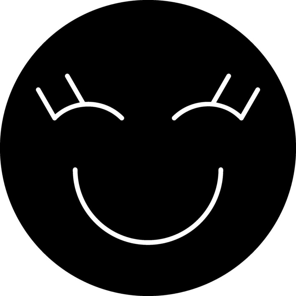 Happiness Expression Emoji Solid vector