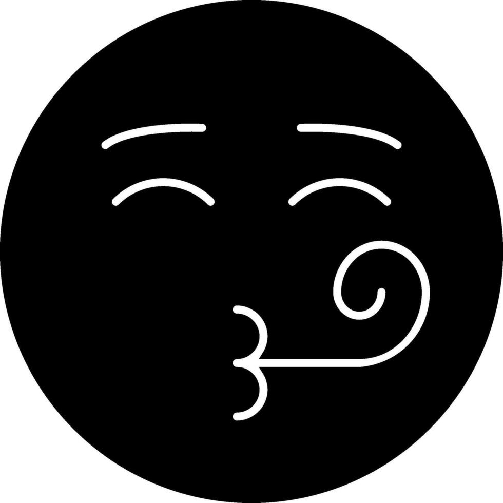 Party Mood Emoji Solid Icon vector