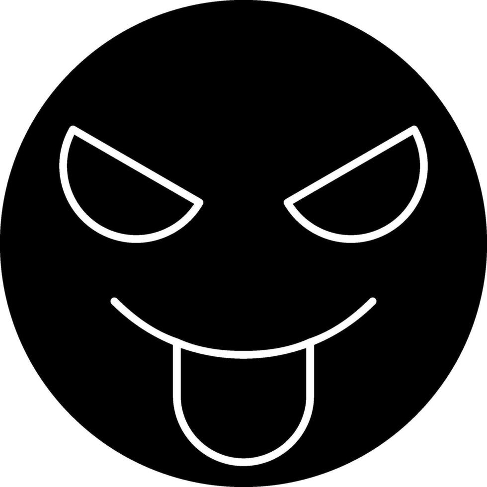 Envy Face Emoji Solid Clipart vector