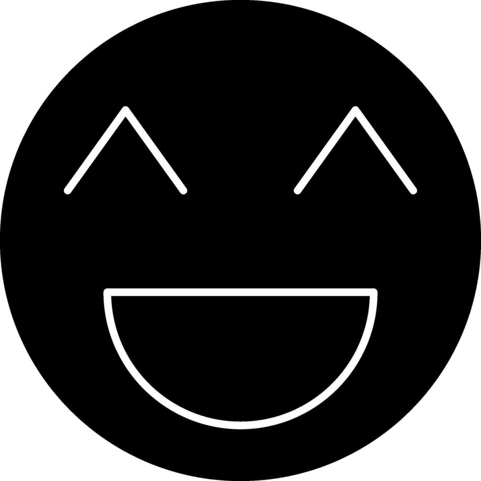 Haha Laughter Emoji Solid Drawing vector