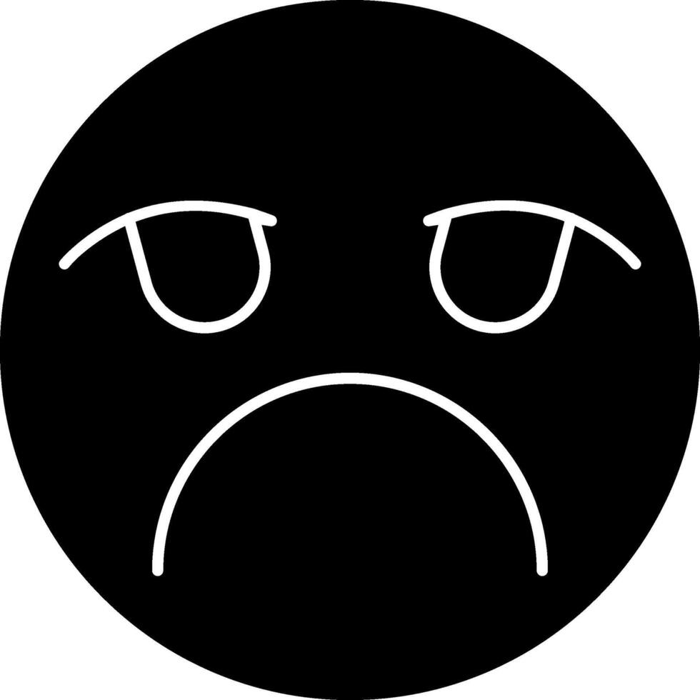 Pouting Face Emoji Solid Clipart vector