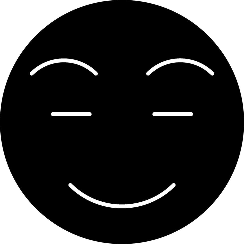 Happy And Relieved Emoji Solid Art vector
