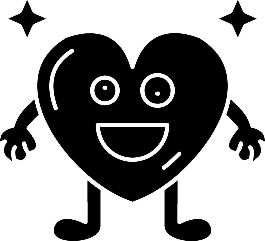 Crazy Heart Emotion Solid vector