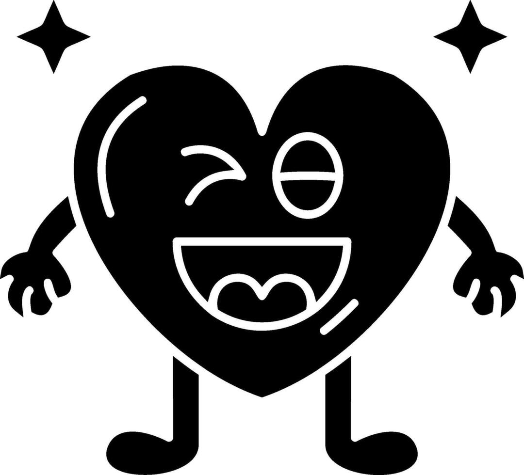 Naughty Heart Look Solid vector