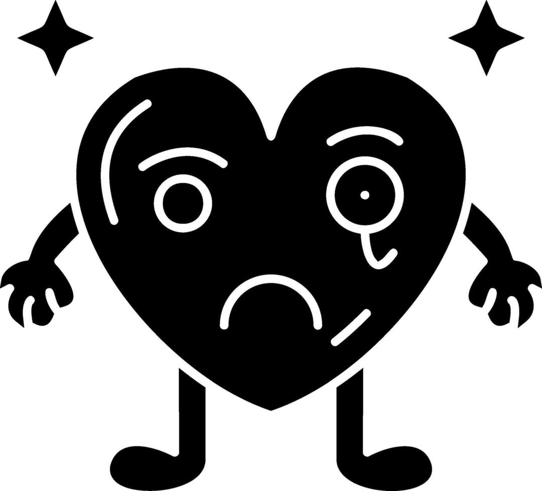 Detective Heart Mood Solid vector