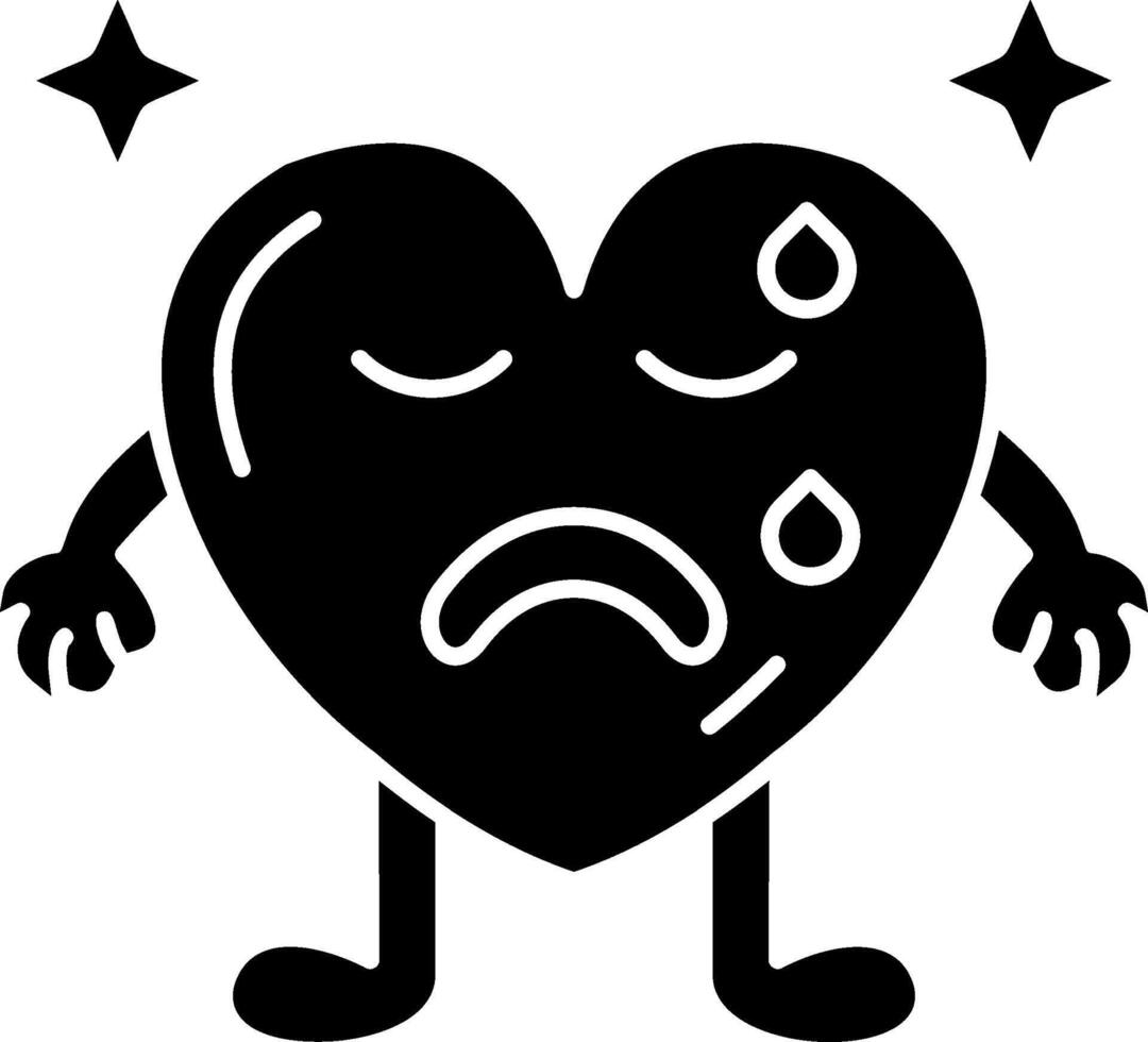 Hot Sweat Heart Emotion Solid vector