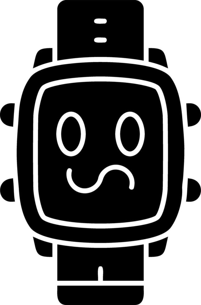 Confused emotion solid watch dial vector