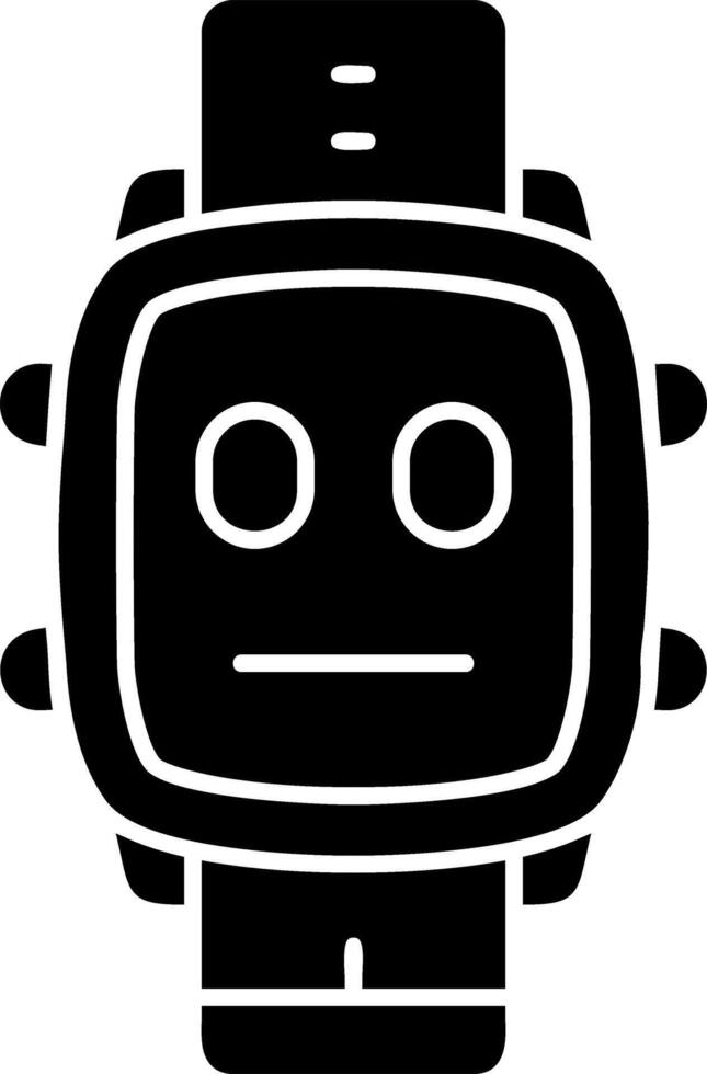 Neutral expression solid watch dial vector