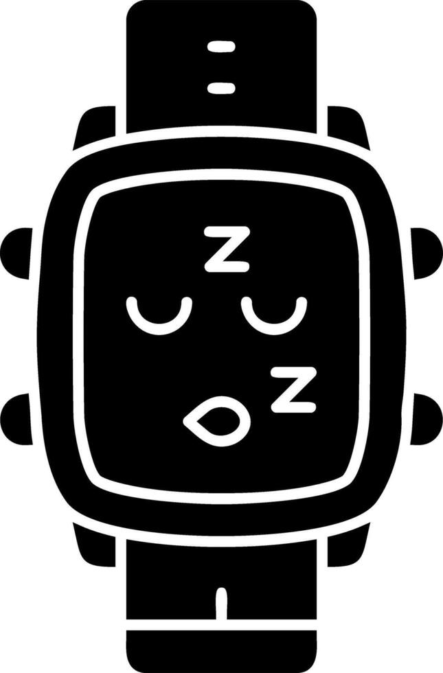 Sleeping emotion solid dial icon vector