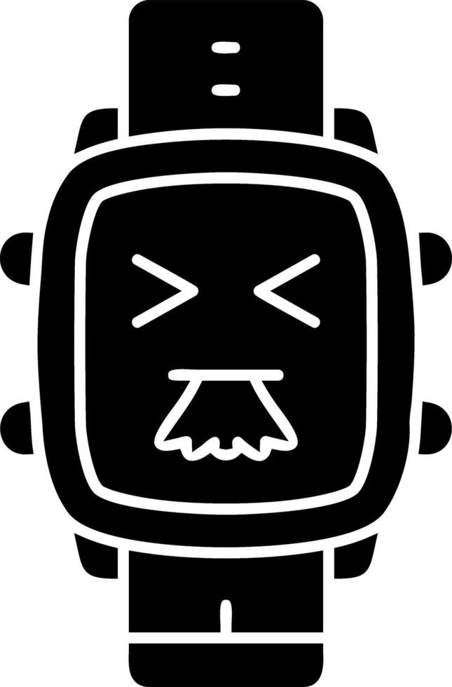 Vomiting face solid dial icon vector