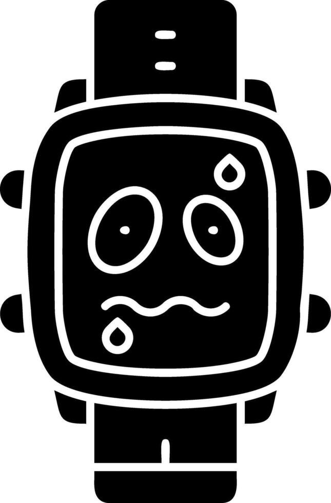 Nervous expression solid dial watch vector