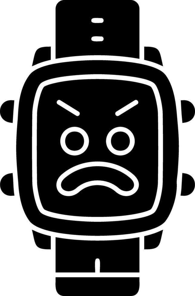 Angry mood solid watch dial vector