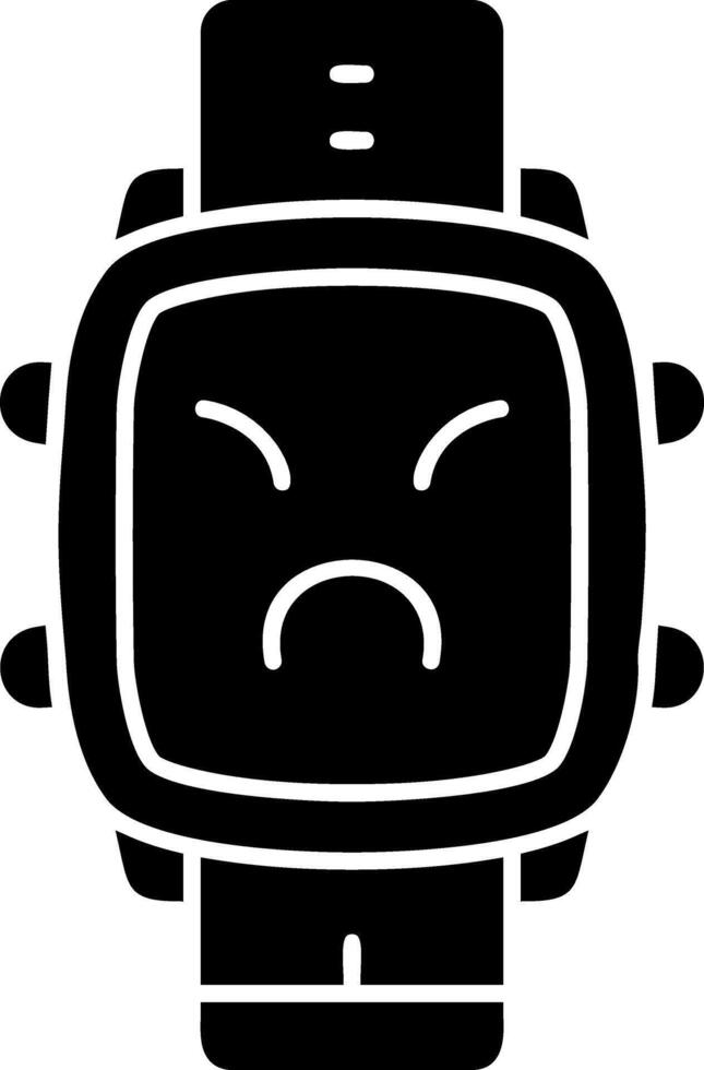 Upset mood solid watch dial vector