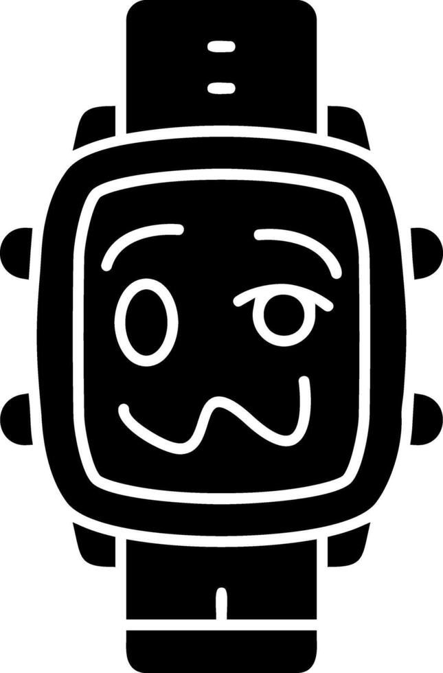Drunk face solid watch dial vector
