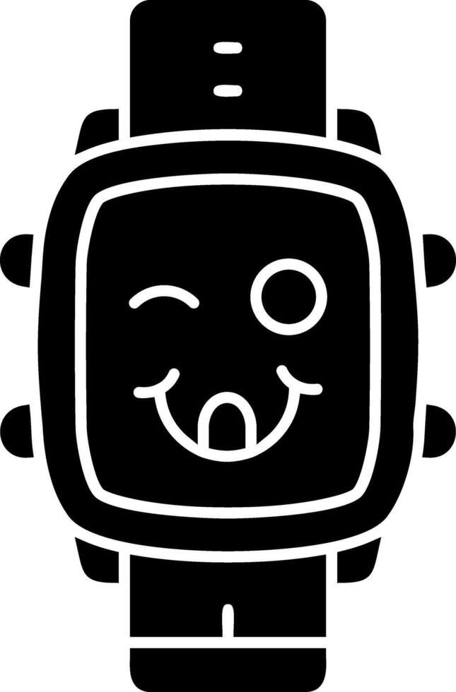Yummy emotion solid watch dial face vector