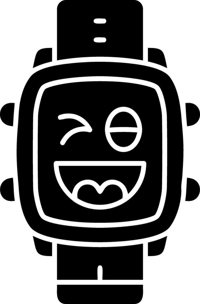 Naughty face solid dial watch vector