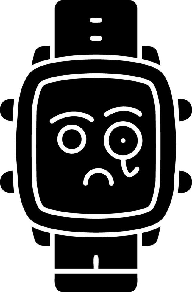 Detective mood solid watch dial face vector