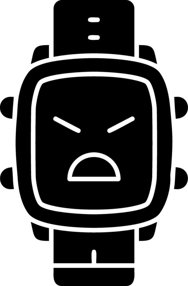 Persevering mood solid watch dial icon vector