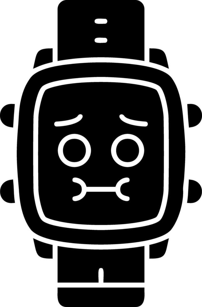 Nauseated expression solid watch dial vector