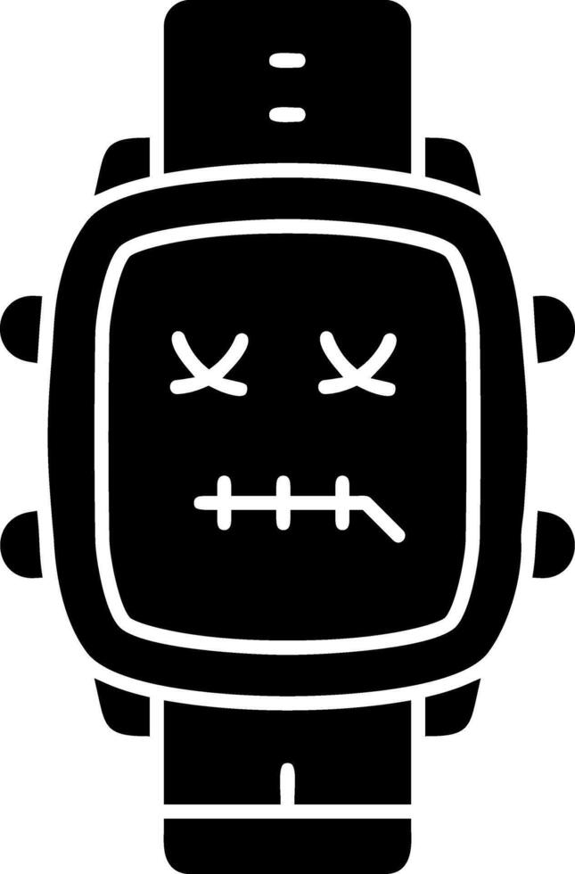 Zipper mouth solid watch dial design vector