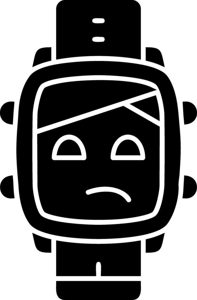 Head bandage solid watch dial icon vector