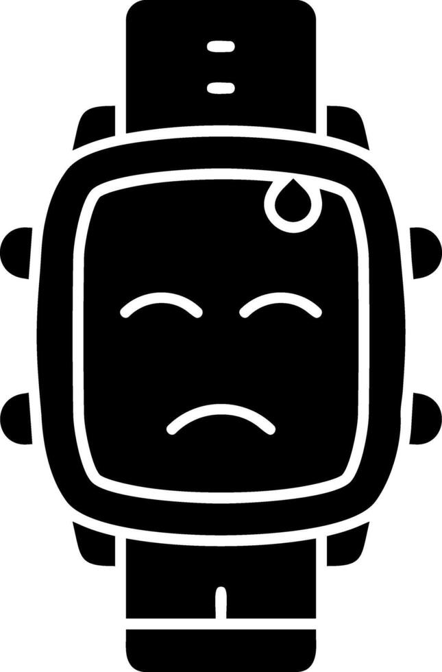Cold sweat solid watch dial icon vector