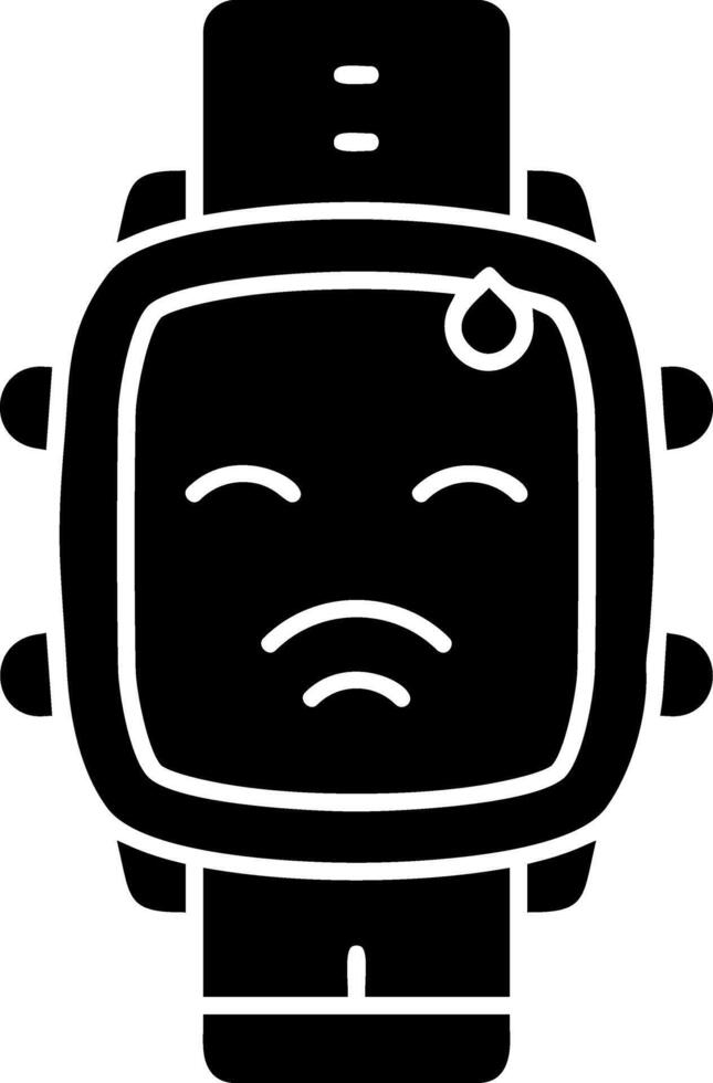 Embarrassed mood solid watch dial vector